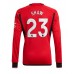 Manchester United Luke Shaw #23 Hemma matchtröja 2023-24 Långärmad Billigt